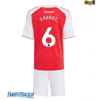 Arsenal Gabriel Magalhaes #6 Echipament de Fotbal Replică 2025-26 Copii Acasa (+ Șorturi)